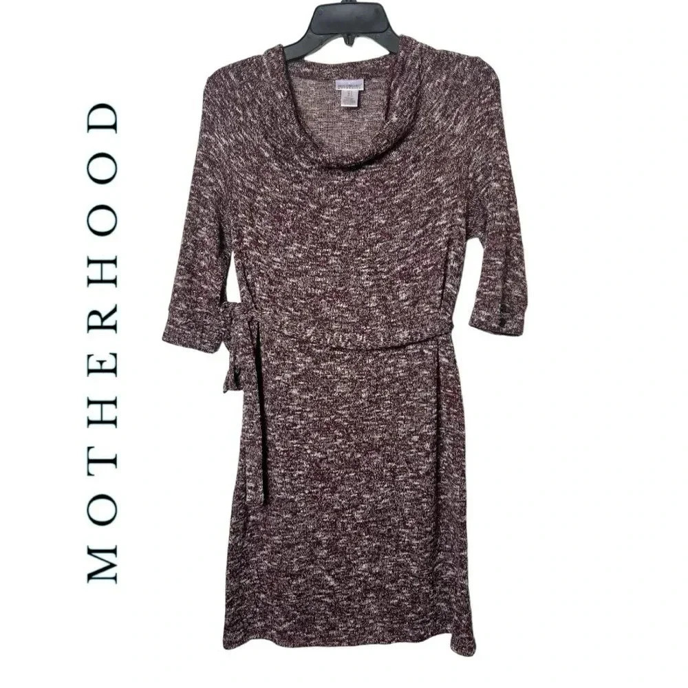 1735. MOTHERHOOD MATERNITY 3/4 SLEEVE MINI LENGTH‎ SWEATER DRESS SIZE SMA…